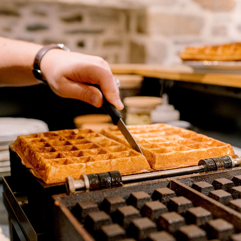 Krampouz 90 Degree Waffle Maker - 4x6 Brussels